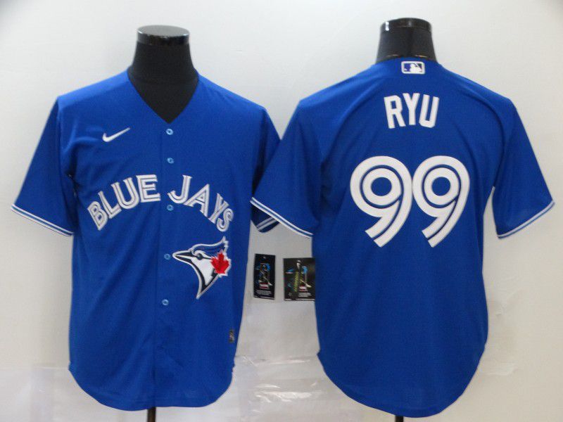 Men Toronto Blue Jays #99 Ryu Blue Nike Game MLB Jerseys